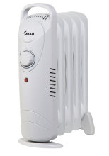 Olieradiator 500 W - 5 ribber - GRAD